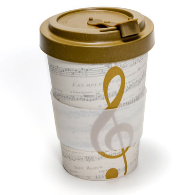 <p>Travel Mug Bamboo<br />I Love Music gold</p>1